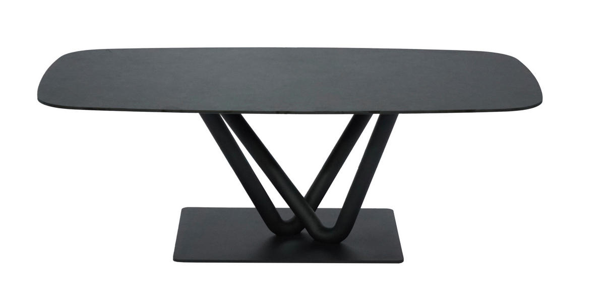 COUCHTISCH 120/70/41 cm Schwarz, Anthrazit  - Anthrazit/Schwarz, Design, Keramik/Metall (120/70/41cm) - Novel