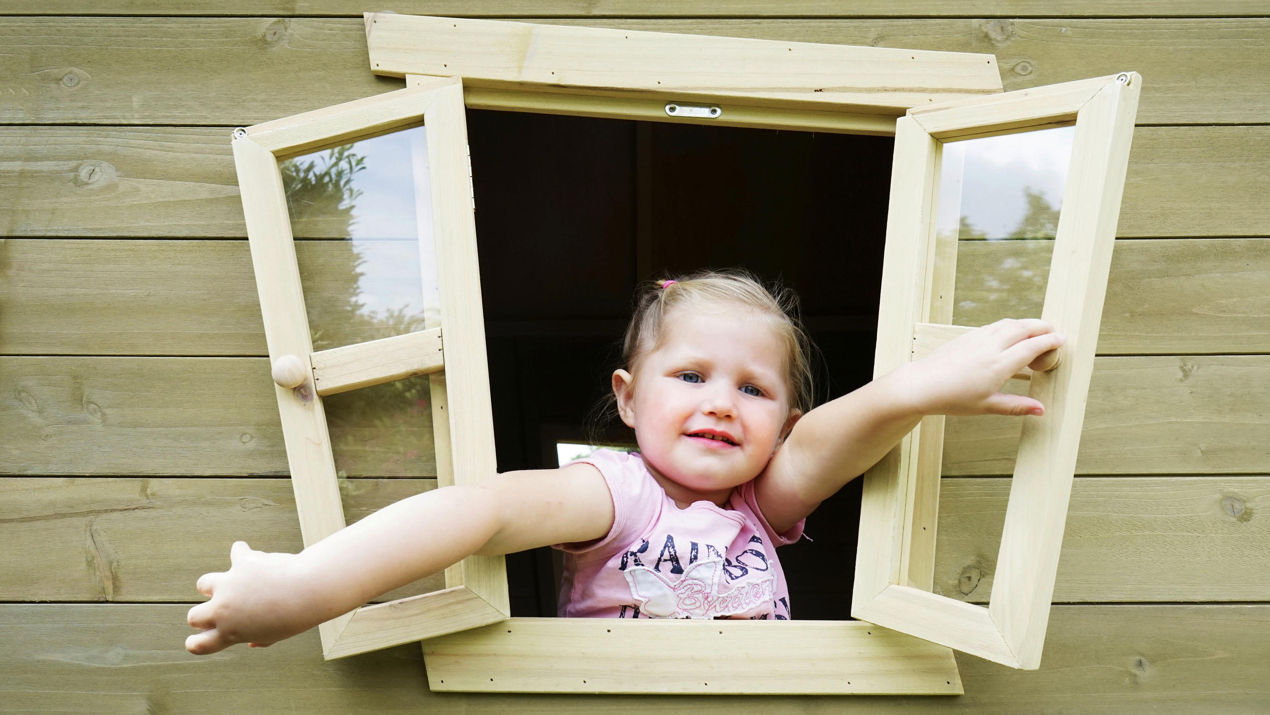 SPIELHAUS  - Naturfarben, KONVENTIONELL, Holz (208/145/171cm) - EXIT Toys