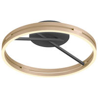 LED-DECKENLEUCHTE 60/10 cm  - Messingfarben/Schwarz, Design, Kunststoff/Metall (60/10cm) - Neuhaus PURE