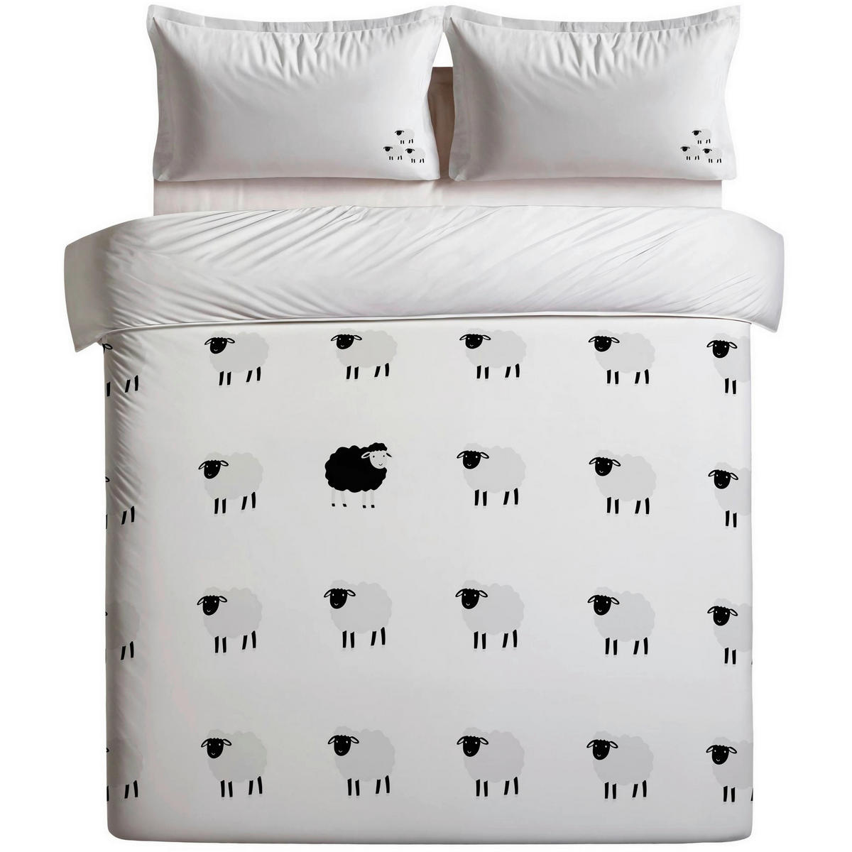 BETTWÄSCHE 155/220 cm  - Weiß, Basics, Textil (155/220cm)