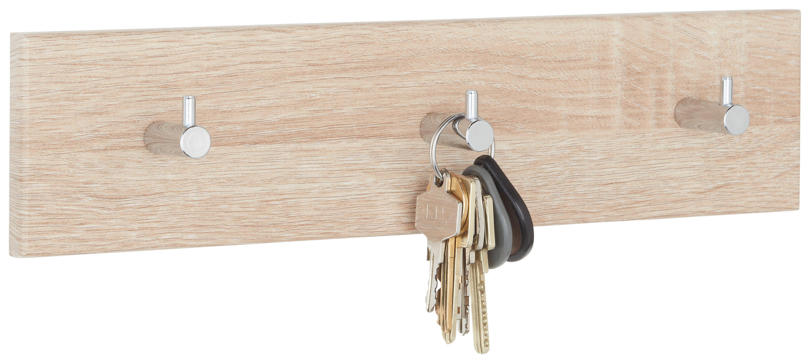 STENSKI OBEŠALNIK - barve hrasta, Basics, leseni material (34/8/5cm) - Boxxx