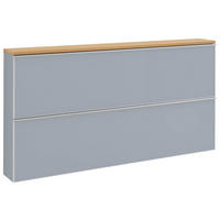 SCHUHKIPPER  in 160/83/21 cm  - Eichefarben/Silberfarben, Design, Glas/Holzwerkstoff (160/83/21cm)