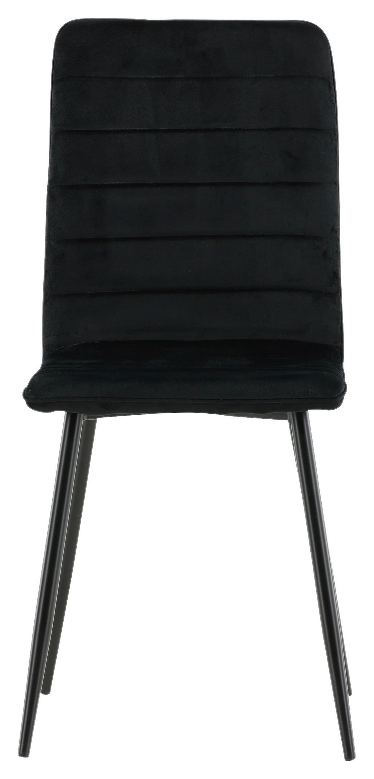 STUHL-SET 2 Stück  in Stahl  - Schwarz, Design, Textil/Metall (43/94/49cm) - Livetastic