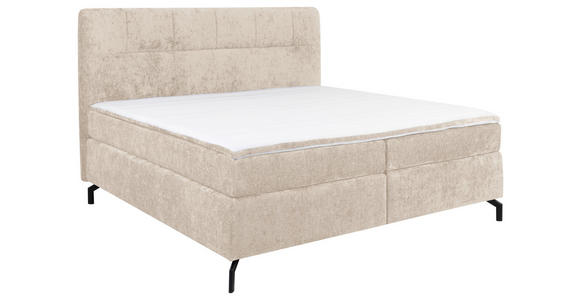 BOXSPRINGBETT 160/200 cm in Champagner - Champagner/Schwarz, Design, Textil/Metall (160/200cm) - Esposa