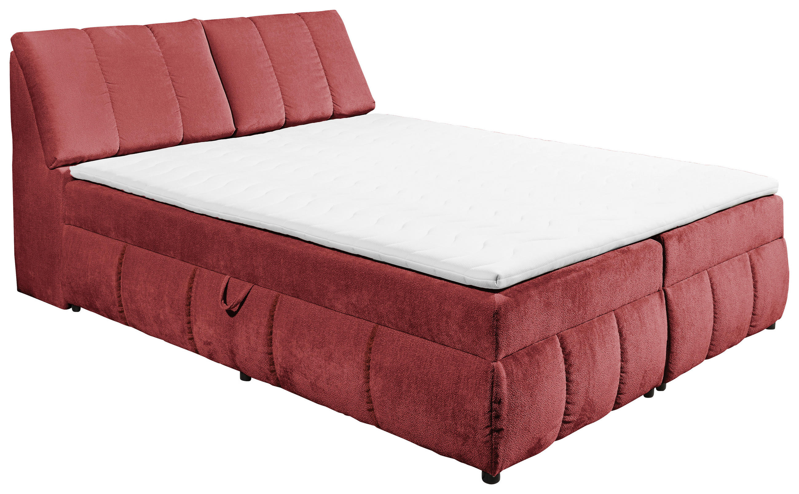 BOXBETT 160/200 cm in Rot - Rot/Schwarz, MODERN, Holzwerkstoff/Kunststoff (160/200cm) - MID.YOU