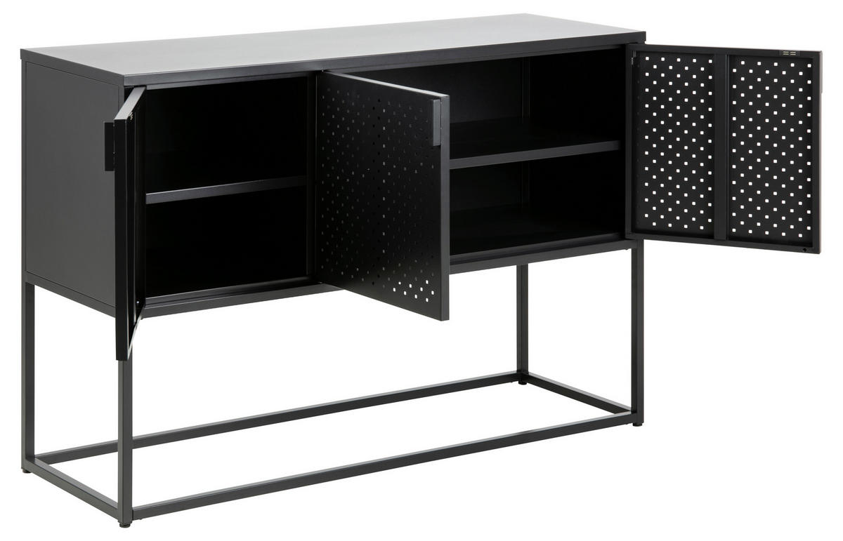 SIDEBOARD 120/80/40 cm  in Schwarz  - Schwarz, Trend, Metall (120/80/40cm) - MID.YOU