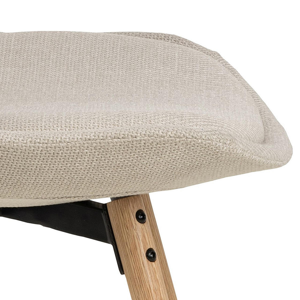 STUHL Struktur Beige  - Eichefarben/Beige, KONVENTIONELL, Holz/Textil (49/84/55cm) - MID.YOU