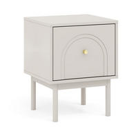 NACHTSCHRANK 41,5/53,5/39 cm  - Kaschmir/Goldfarben, Design, Holzwerkstoff/Metall (41,5/53,5/39cm) - Xora