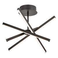 LED PLAFONJERA Matilde  - bela/crna, Dizajnerski, metal/plastika (49/49/32cm)
