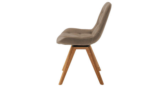STUHL Flachgewebe Cappuccino - Cappuccino, KONVENTIONELL, Holz/Textil (56/84/63cm) - Carryhome