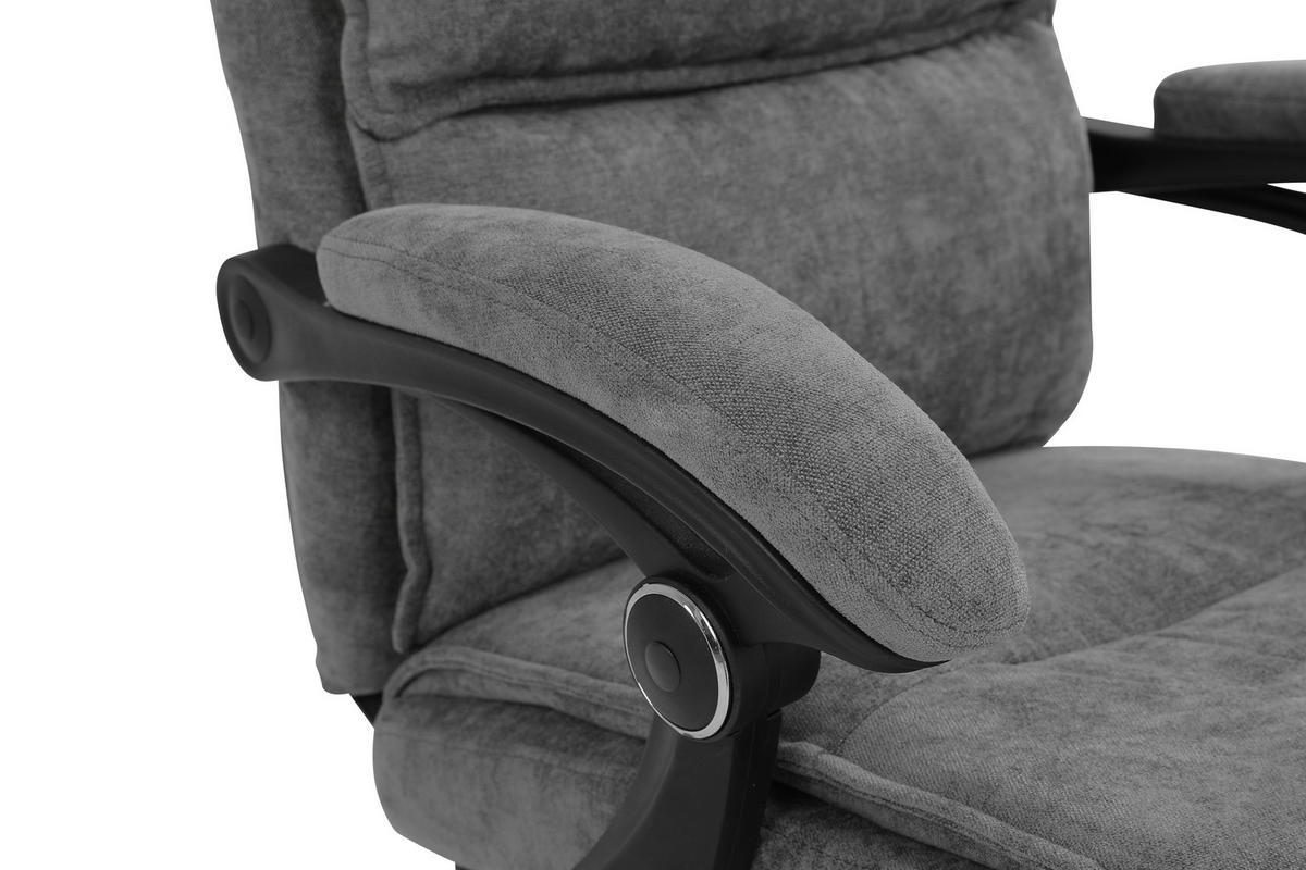 DREHSTUHL  in Chenille Grau  - Schwarz/Grau, Lifestyle, Holz/Kunststoff (66/112-120/62cm) - MID.YOU