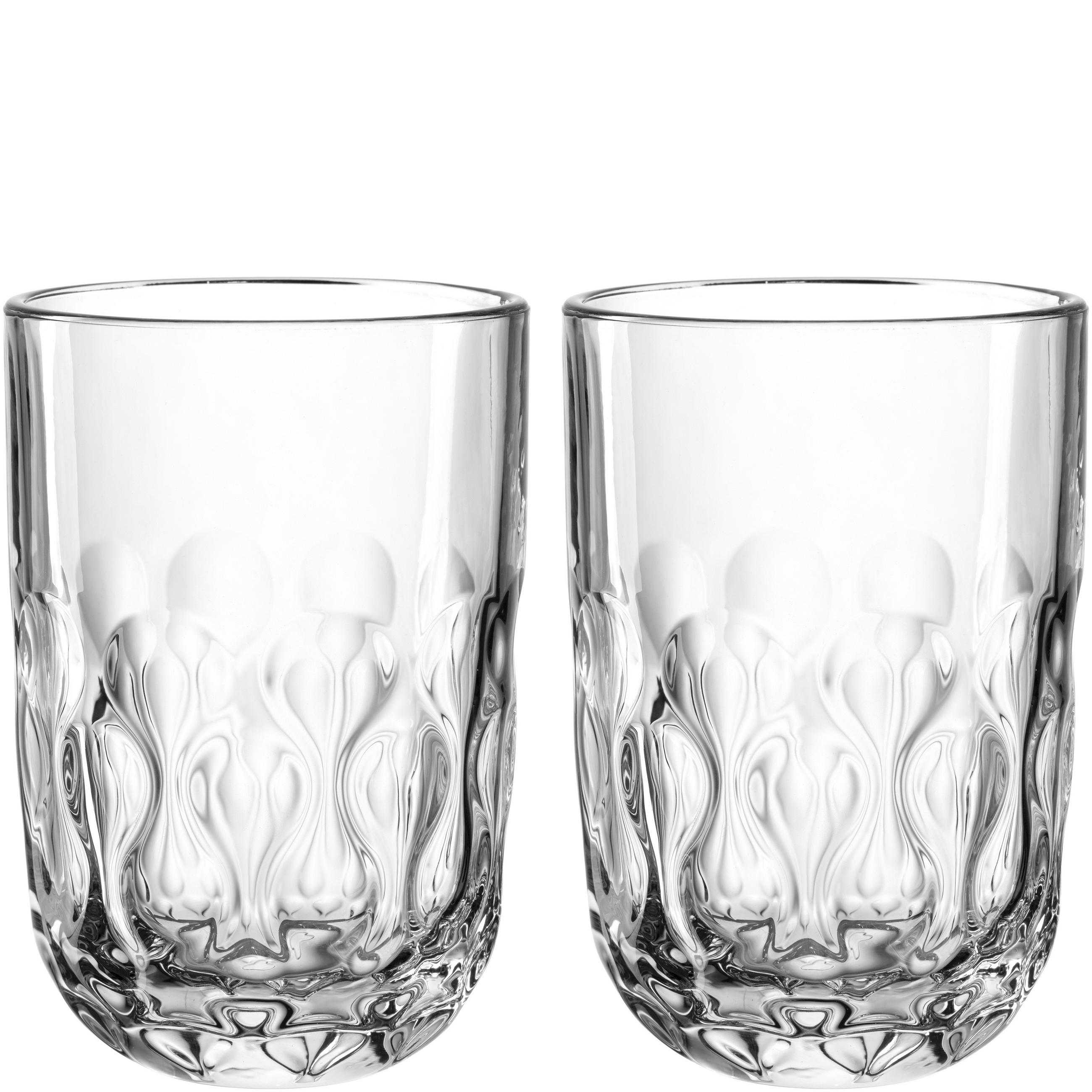 LATTE-MACCHIATO-GLAS GOCCE 2 390 ml 2-teilig  - Klar, Basics, Glas (7,9/11,9/7,9cm) - Leonardo