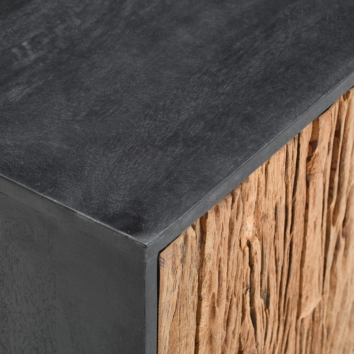SIDEBOARD  150/75/40 cm 3 Schublade(n)  - Schwarz/Naturfarben, Design, Holz/Metall (150/75/40cm) - Livetastic