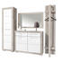 GARDEROBENSCHRANK Hochglanz Eichefarben, Weiß - Eichefarben/Alufarben, Basics, Holzwerkstoff/Kunststoff (58,4/198,4/36,3cm) - CARRYHOME
