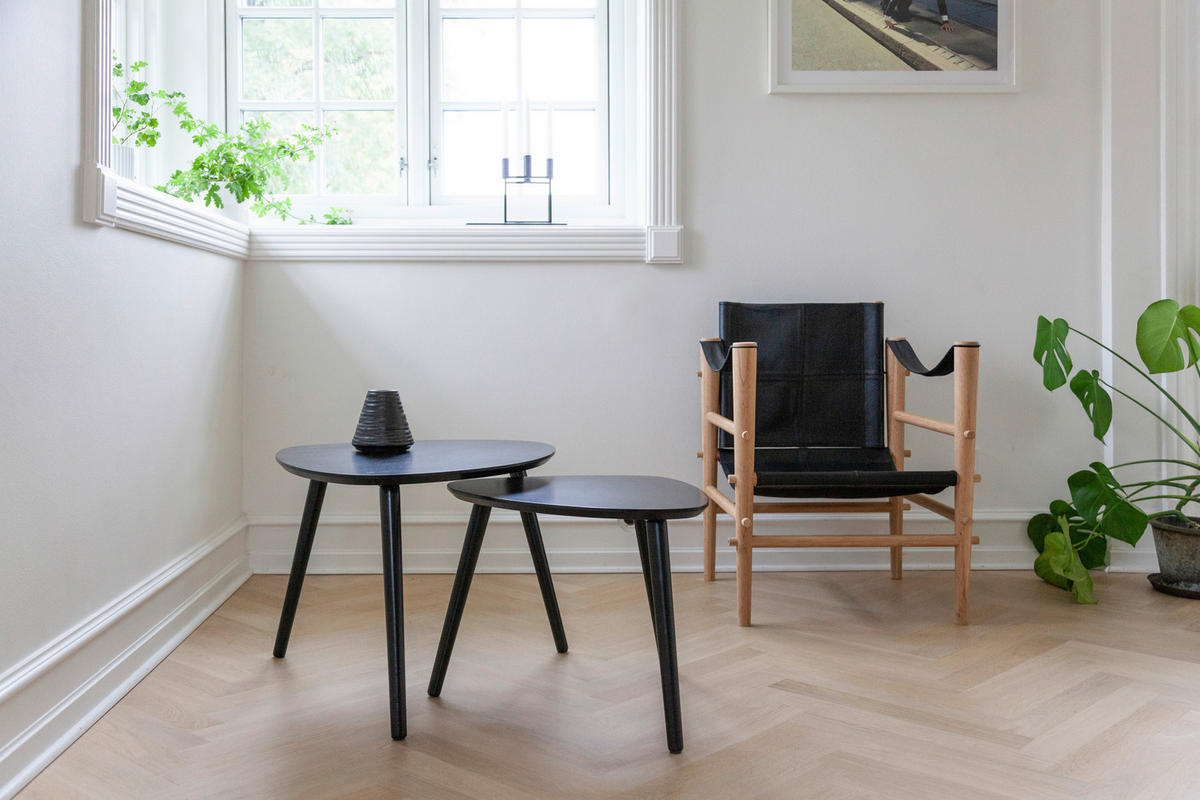 SATZTISCH Bambus vollmassiv Schwarz  - Schwarz, MODERN, Holz (68/57/45cm) - MID.YOU