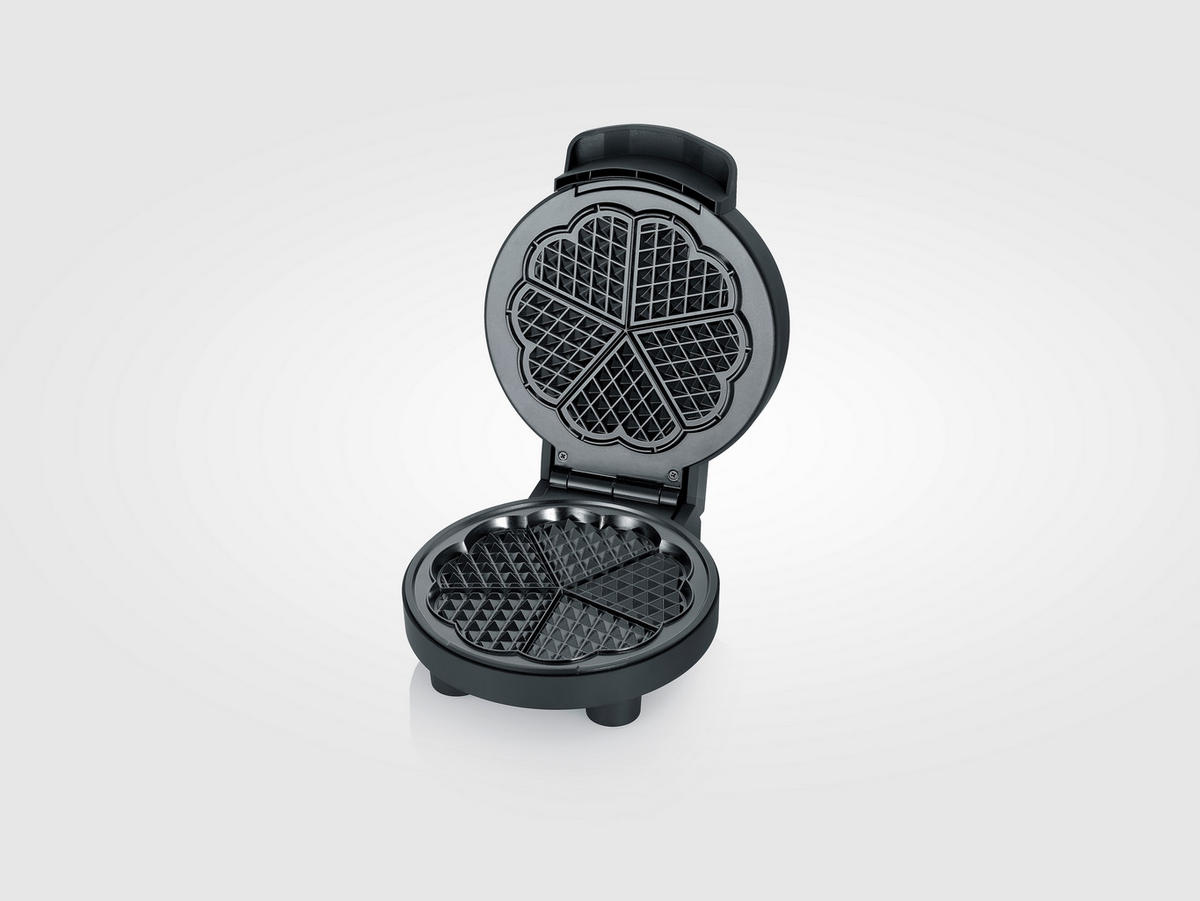 WAFFELEISEN  - Schwarz, MODERN, Kunststoff/Metall (24,8/10/19,4cm) - Severin
