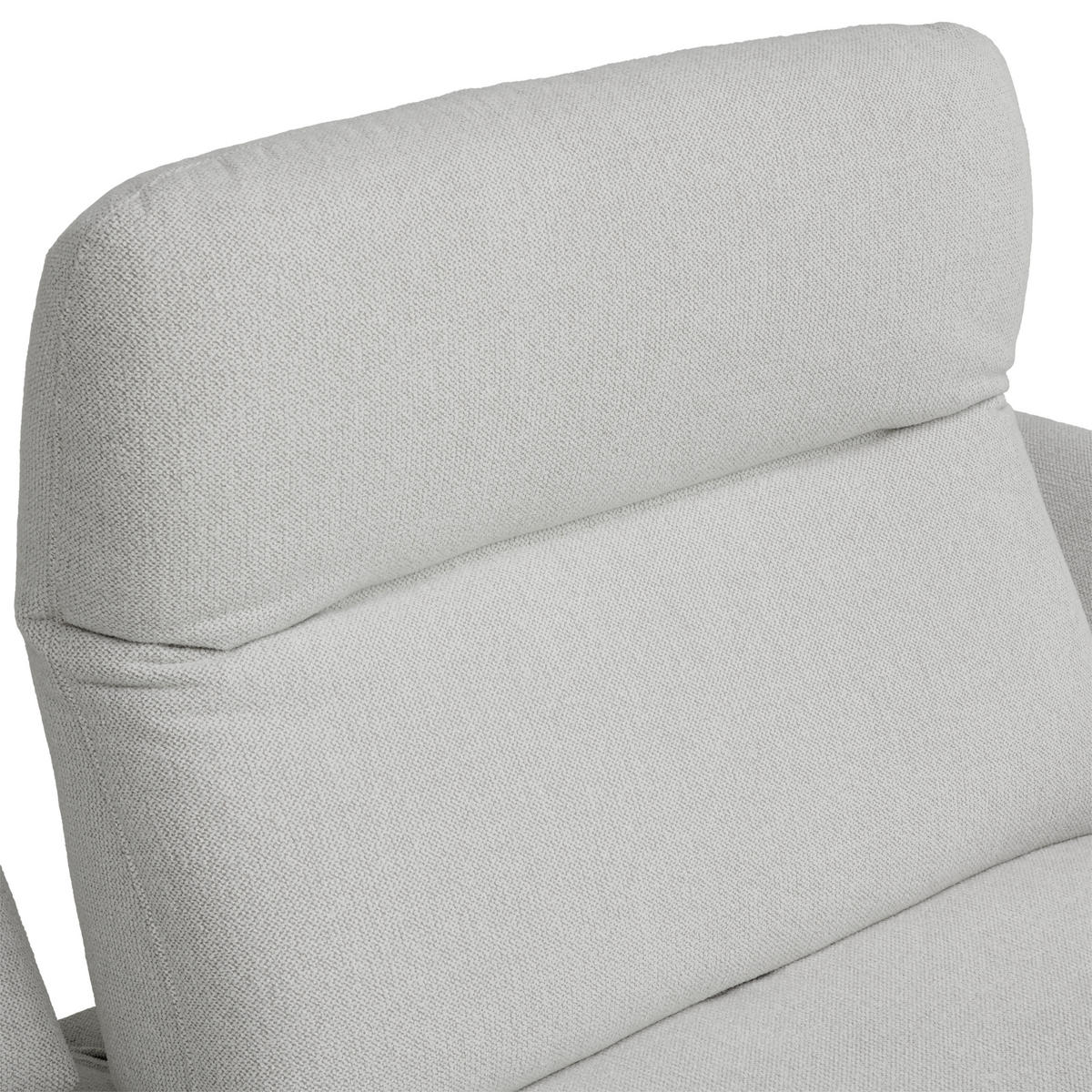 ECKSOFA in Chenille, Flachgewebe Grauweiss  - Schwarz/Grauweiss, Design, Textil/Metall (318/165cm) - Xora