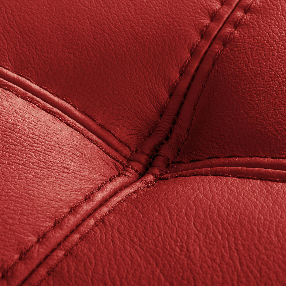 ECKSOFA  in Lederlook Echtleder Rot  - Rot/Schwarz, Design, Leder/Textil (173/247cm) - Livetastic