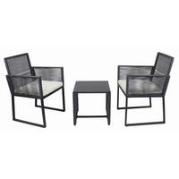 GARTENSET  - Schwarz, MODERN, Glas/Kunststoff - MID.YOU