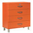 KOMMODE Orange - Orange/Nickelfarben, Design, Metall (86/92/41cm) - CARRYHOME