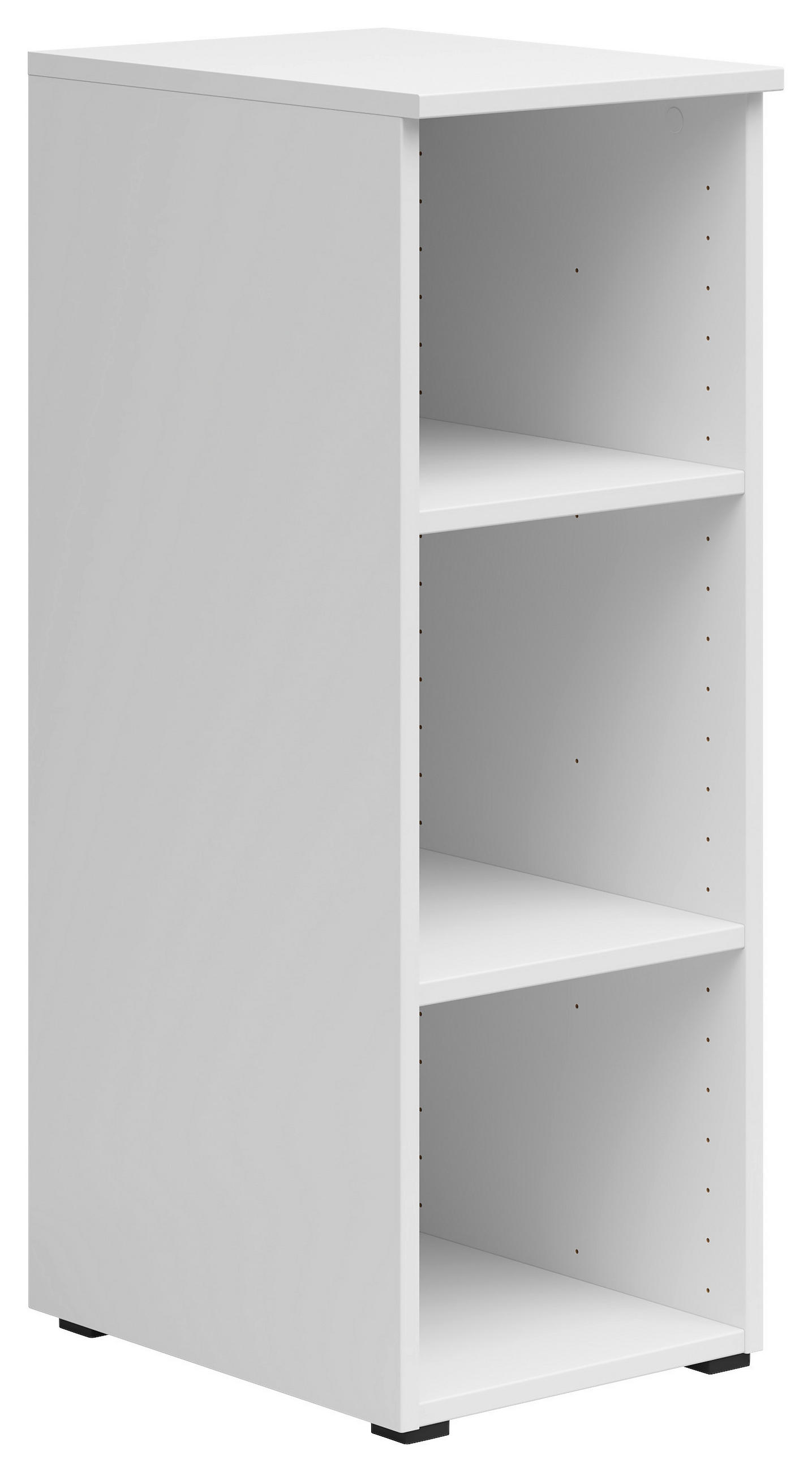 OTVORENA POLICA bela  - bela/antracit, Moderno, pločasti materijal/plastika (30/83/40cm) - Carryhome