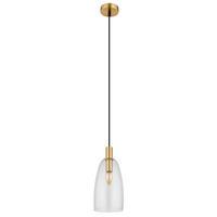 HÄNGELEUCHTE 14/120 cm    - Messingfarben, Konventionell, Glas/Metall (14/120cm) - Globo