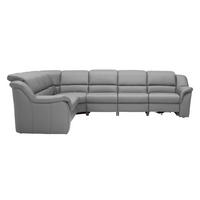 ECKSOFA  in Echtleder Hellgrau  260/324 cm  - Hellgrau/Schwarz, KONVENTIONELL, Leder/Kunststoff (260/324cm) - Cantus