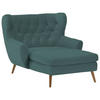 XXL-SESSEL in Flachgewebe Petrol  - Petrol, Design, Holz/Textil (120/101/165cm) - Stylife