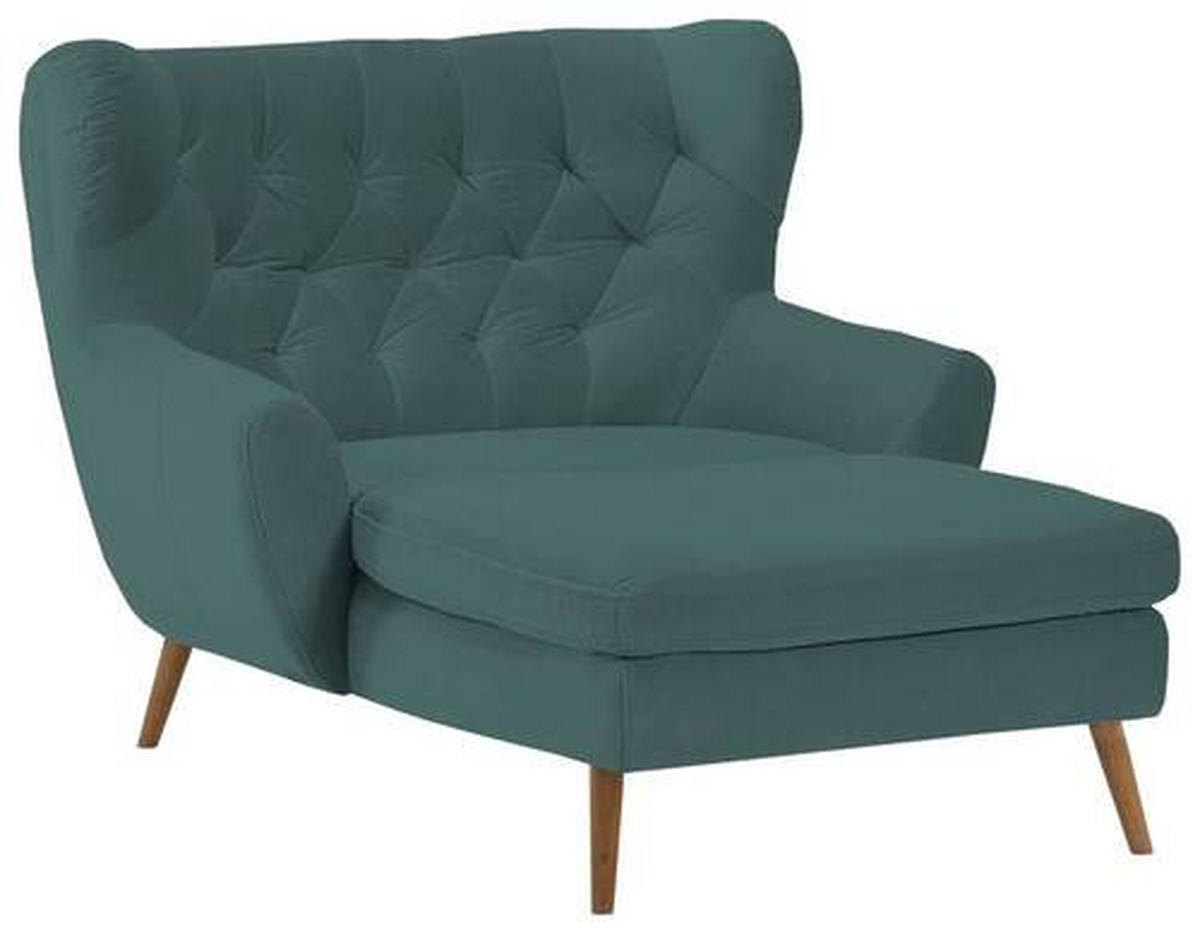 XXL-SESSEL - Petrol, Design, Holz/Textil (120/101/165cm) - Stylife