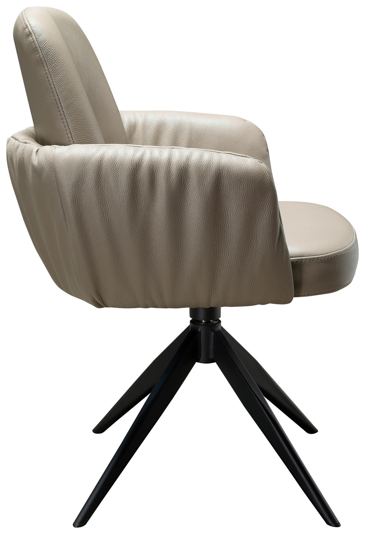 ŽIDLE S PODRUČKAMI, železo, černá, šedohnědá - černá/šedohnědá, Design, kov/kůže (59/85/62cm) - Moderano