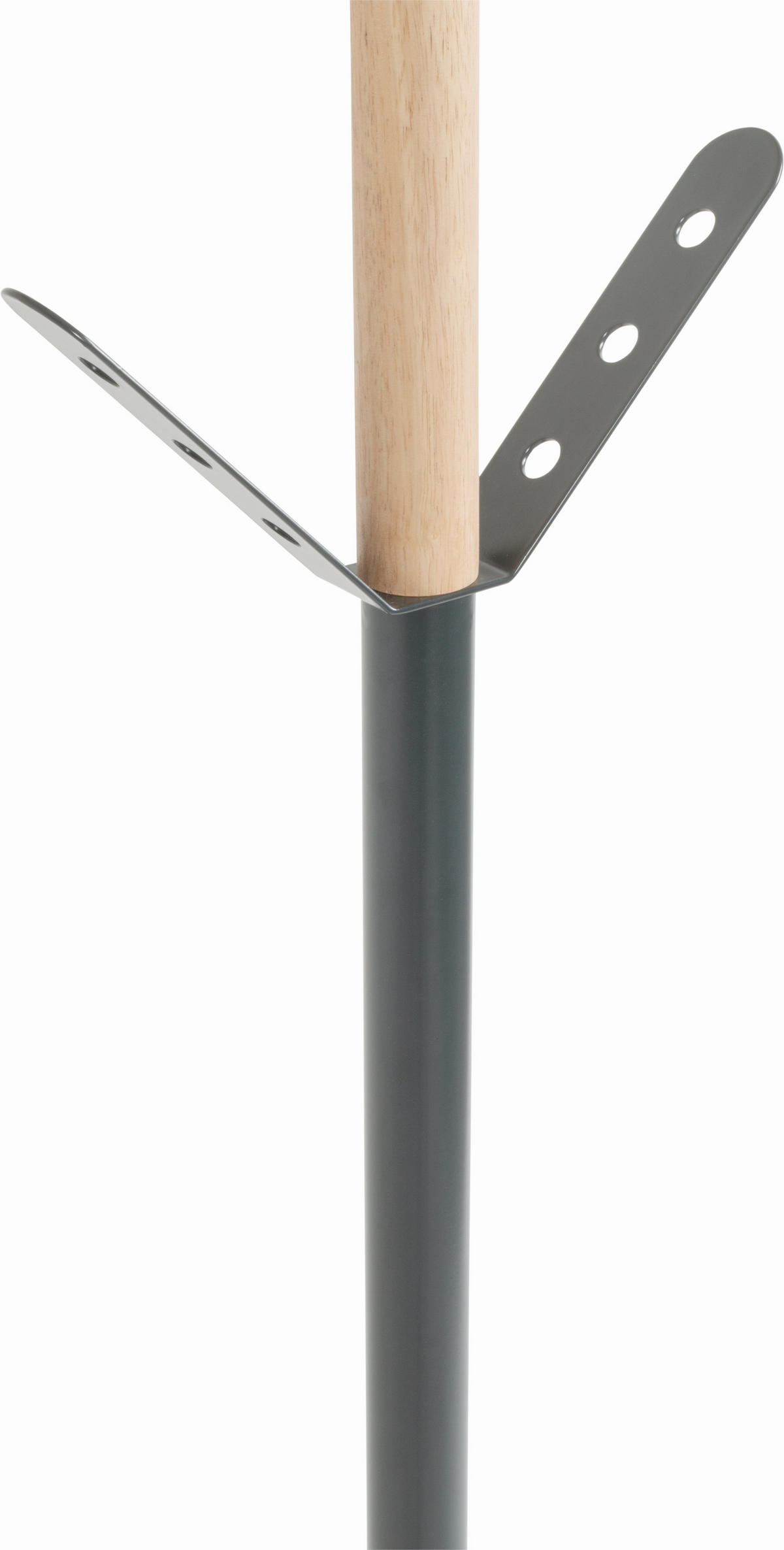 ŠATNÍ STOJAN - černá/přírodní barvy, Moderní, kov/dřevo (37/179/37cm)