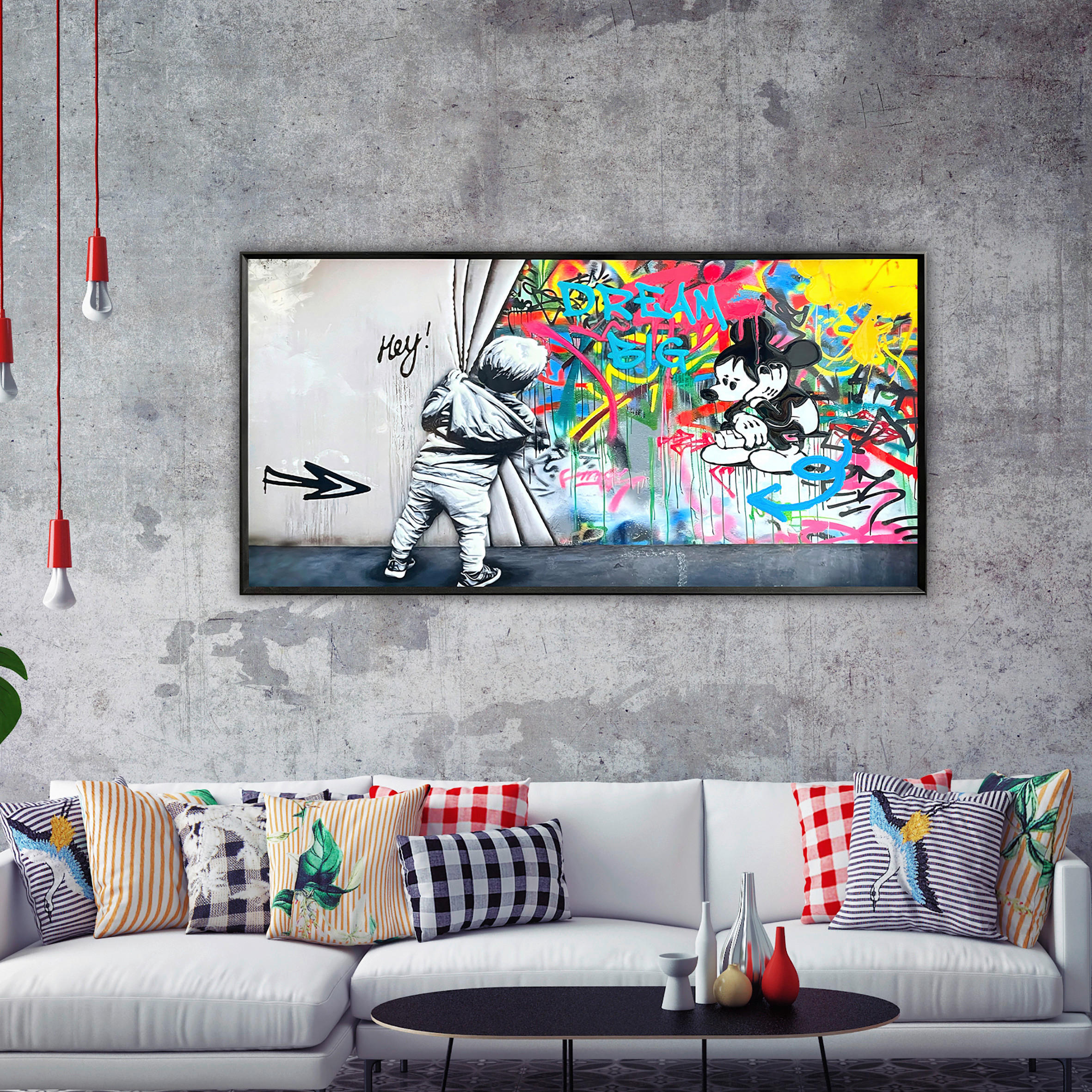 KUNSTDRUCK Zeichnung 120/60 cm  - Schwarz/Grau, LIFESTYLE, Papier/Kunststoff (120/60cm) - Monee