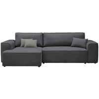 ECKSOFA in Plüsch Dunkelgrau  - Dunkelgrau/Blaugrau, Design, Kunststoff/Textil (152/288cm) - Xora