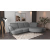 ECKSOFA in Mikrofaser Grau  - Schwarz/Grau, Modern, Textil/Metall (313/208cm) - Sit & More