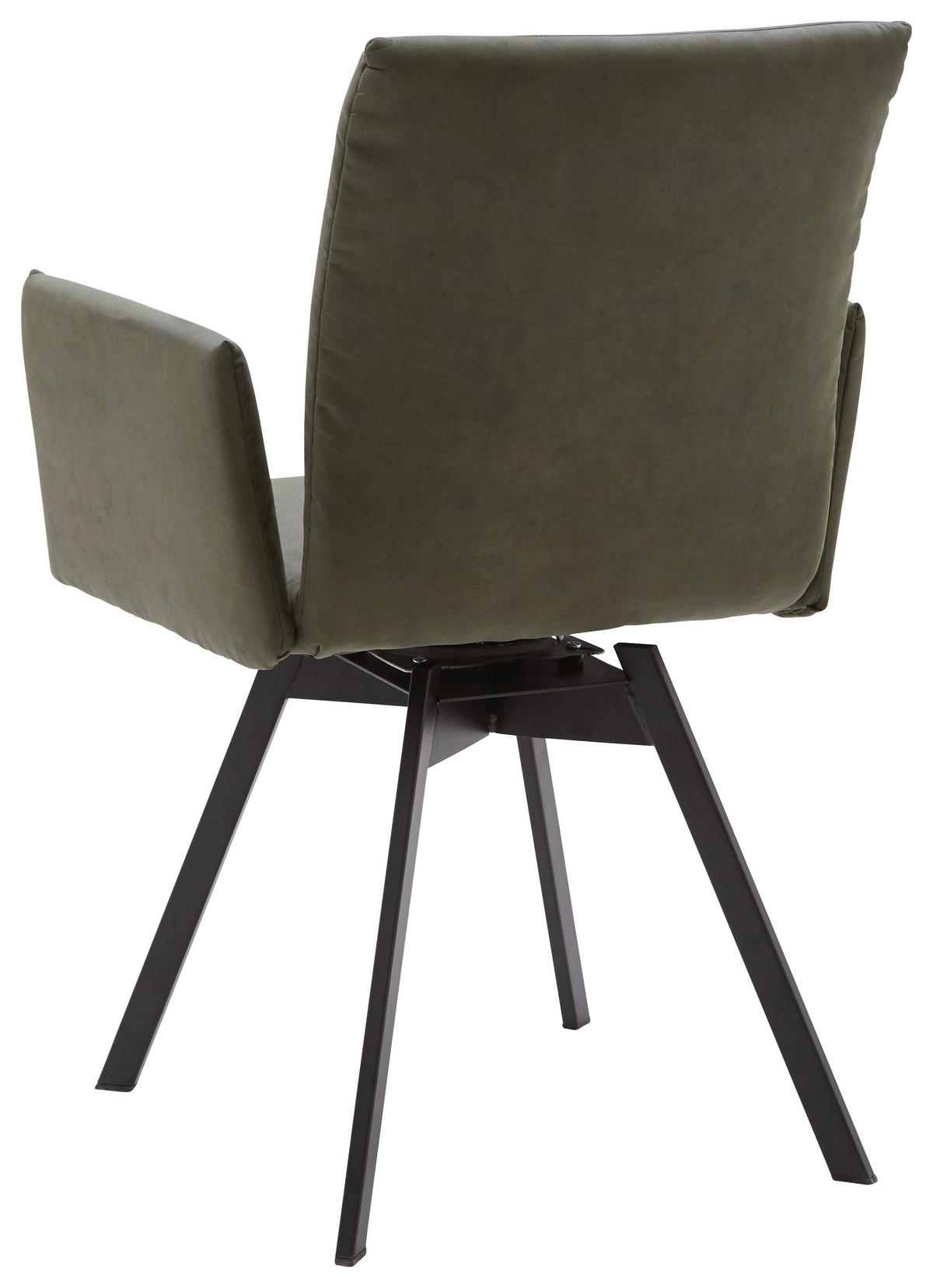 ARMLEHNSTUHL  in Stahl Mikrofaser  - Dunkelgrün/Schwarz, KONVENTIONELL, Textil/Metall (64/91/61cm) - Valnatura