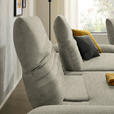 ECKSOFA  in Teddystoff Graubraun  170-195/280 cm  - Graubraun/Schwarz, Design, Textil/Metall (170-195/280cm) - Dieter Knoll