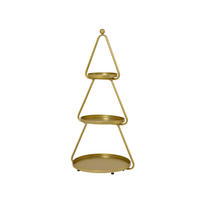 ETAGERE  - Goldfarben, LIFESTYLE, Metall (46/40/96cm)