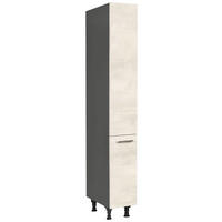 APOTHEKERSCHRANK 30/216,6/58 cm  in Weiß  - Schieferfarben/Edelstahlfarben, MODERN, Holzwerkstoff/Metall (30/216,6/58cm) - Nobilia