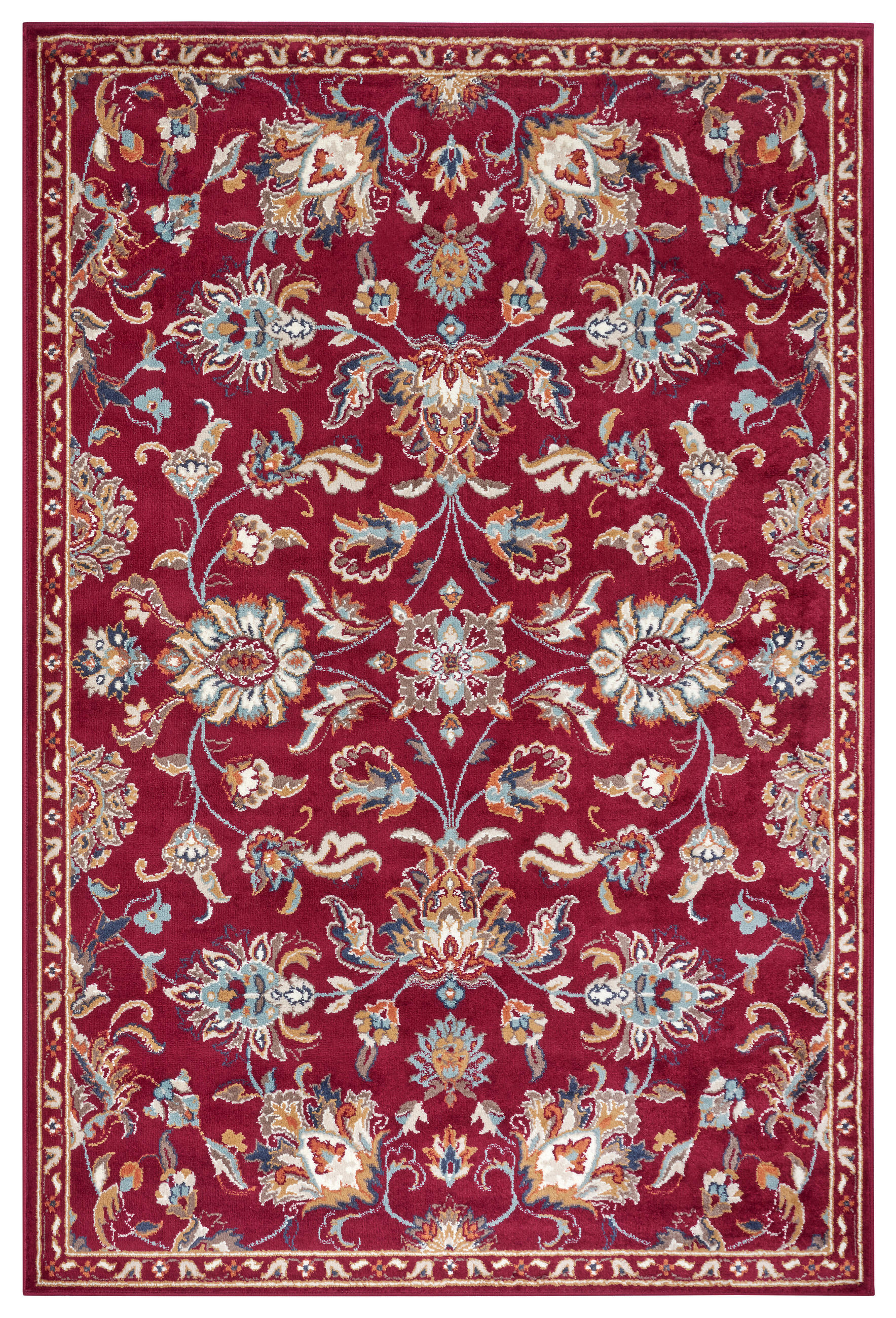 FLACHWEBETEPPICH  Wohnzimmer 160/235 cm Luxor Multicolor, Rot rechteckig  - Rot/Multicolor, Design, Kunststoff/Textil (160/235cm) - Hanse Home
