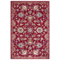 FLACHWEBETEPPICH Wohnzimmer 140/200 cm Luxor Multicolor, Rot rechteckig  - Rot/Multicolor, Design, Kunststoff/Textil (140/200cm) - Hanse Home