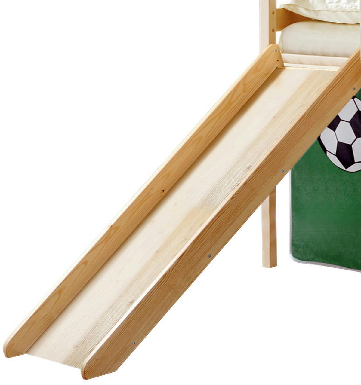 SPIELBETT Kiefer massiv 90/200 cm Kieferfarben, Dunkelgrün  - Dunkelgrün/Kieferfarben, Natur, Holz (90/200cm) - MID.YOU