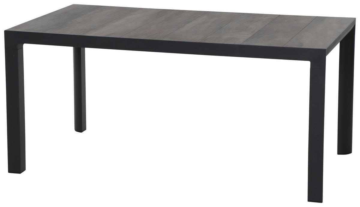 LOUNGEGARNITUR 5-teilig   90/103/160 cm Aluminium  - Grau, Basics, Keramik/Kunststoff (90/103/160cm) - Siena Garden