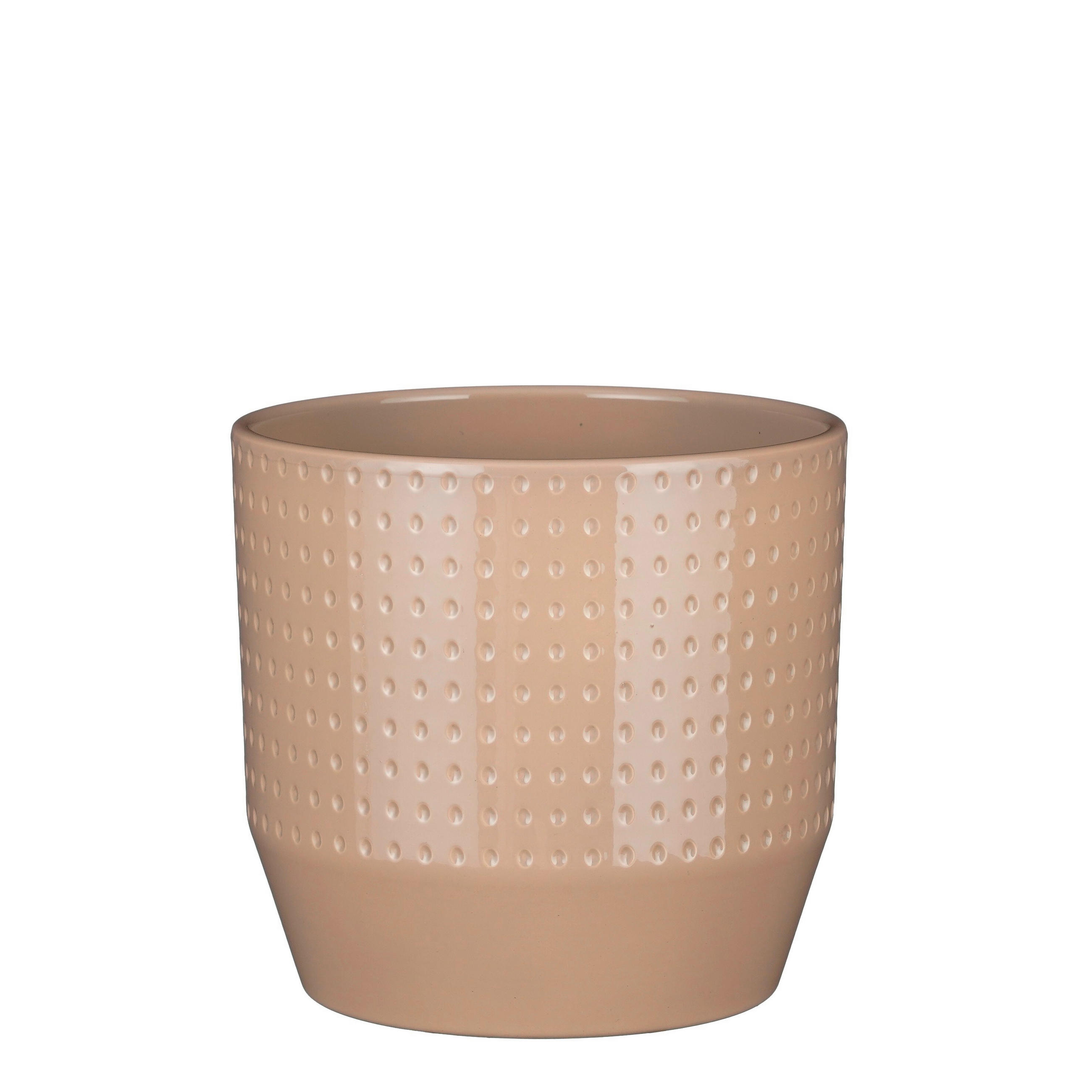 VIRÁGKASPÓ  - bézs, Basics, kerámia (19.5/19.5/18cm)
