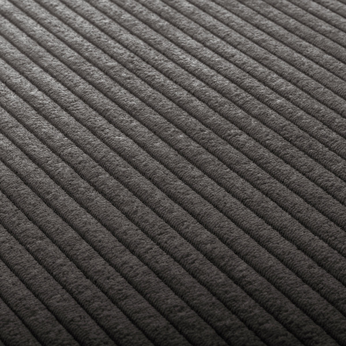 ECKSOFA RENO Grau Cord Relaxfunktion, Kopfteilverstellung  - Schwarz/Grau, Design, Kunststoff/Textil (184/248cm) - Livetastic