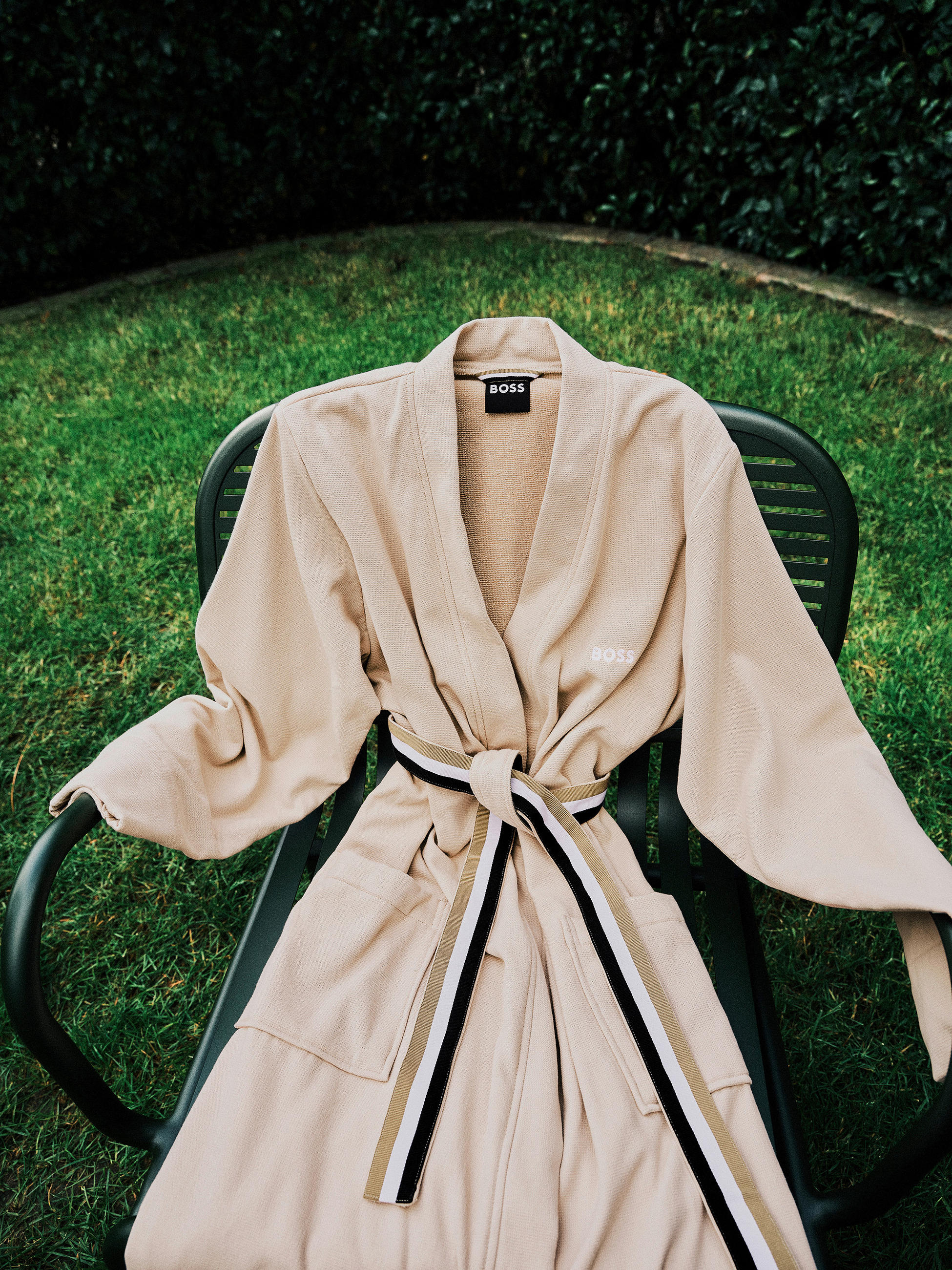 BADEMANTEL BLINEA S Unisex  - Hellbraun, Design, Textil (Snull) - Hugo Boss