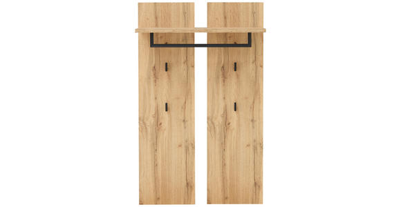 GARDEROBE 5-teilig  in 247/202/38 cm  - Eichefarben/Anthrazit, Basics, Glas/Holzwerkstoff (247/202/38cm) - Xora