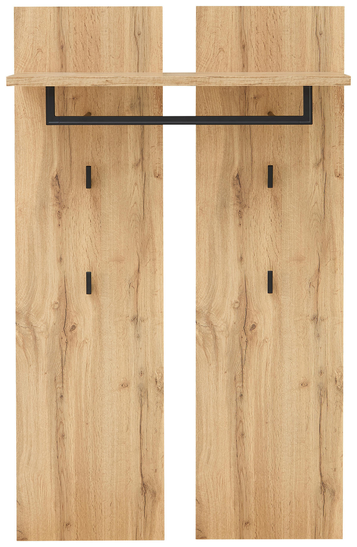 GARDEROBE 5-teilig  in 247/202/38 cm  - Eichefarben/Anthrazit, Basics, Glas/Holzwerkstoff (247/202/38cm) - Xora