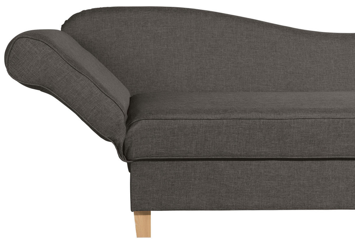 RÉCAMIERE in Flachgewebe Braun  - Buchefarben/Braun, Design, Holz/Textil (190/88/82cm) - Max Winzer