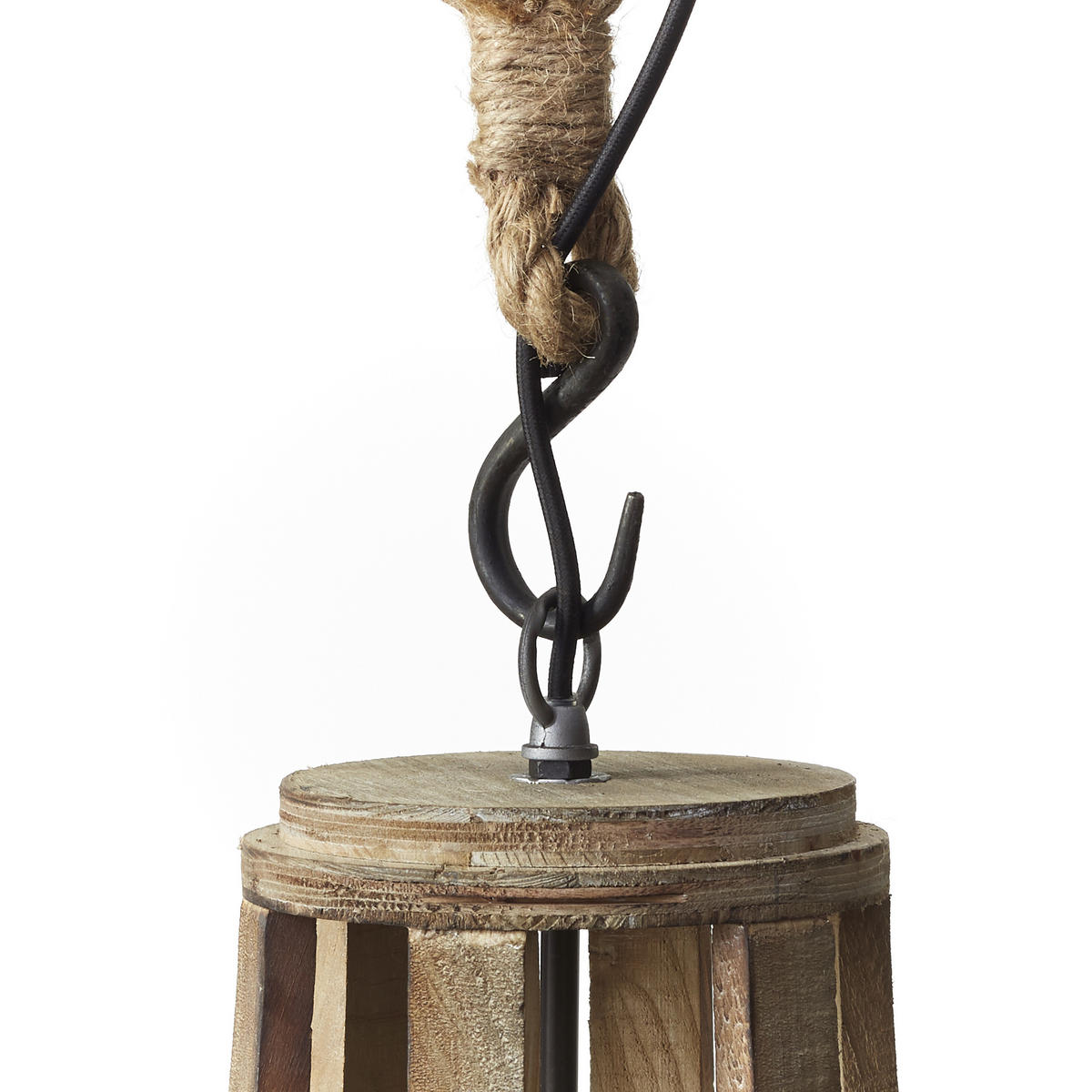 HÄNGELEUCHTE 43/190 cm    - Hellbraun, Natur, Holz/Metall (43/190cm) - Brilliant