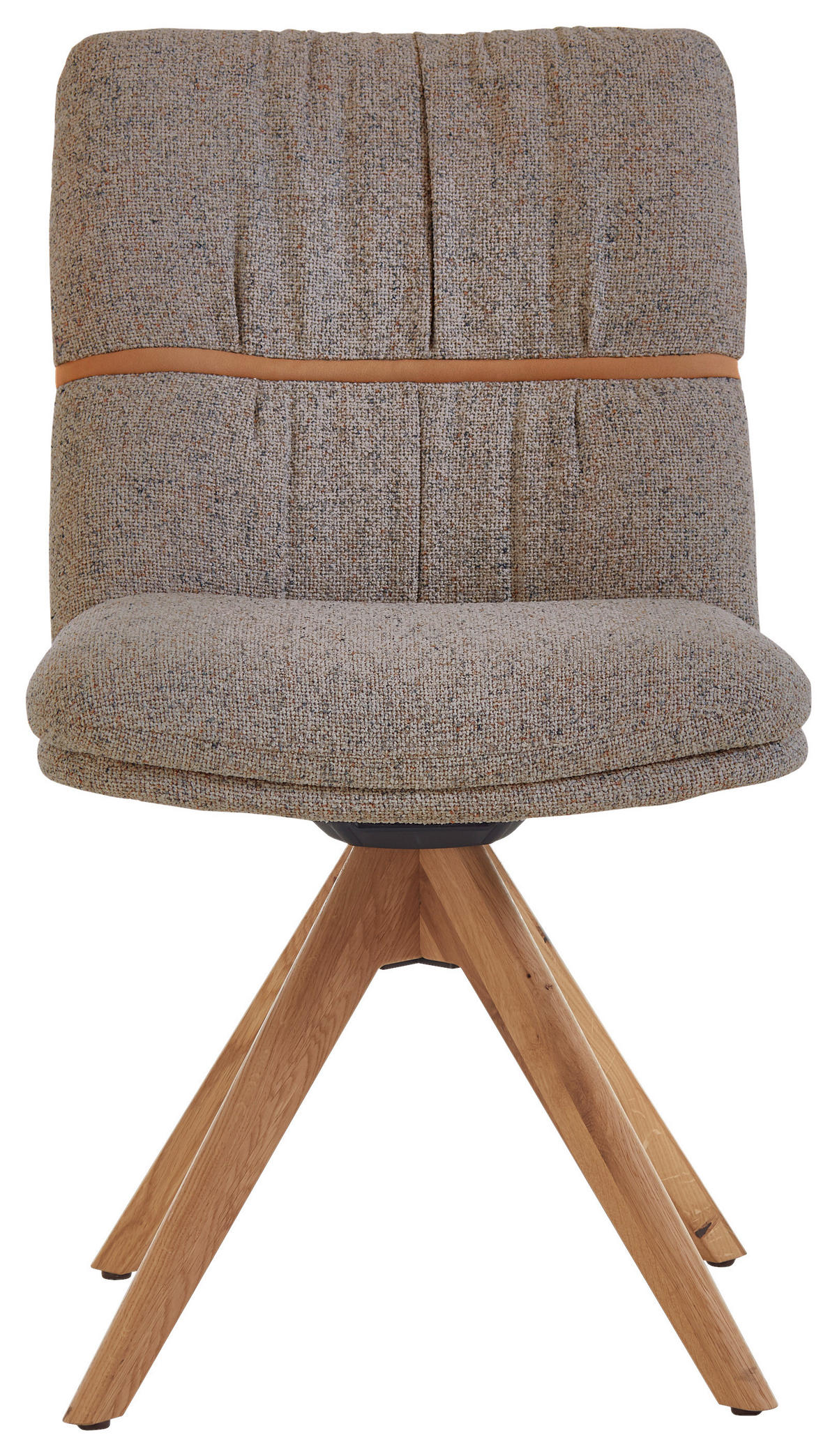 STUHL  Typenauswahl, Sitzfläche 360° drehbar, Gestellauswahl, automatische Rückholfunktion Mikrofaser  Greige, Currygelb  - Currygelb/Greige, Design, Holz/Textil (49/86/63cm) - Valdera